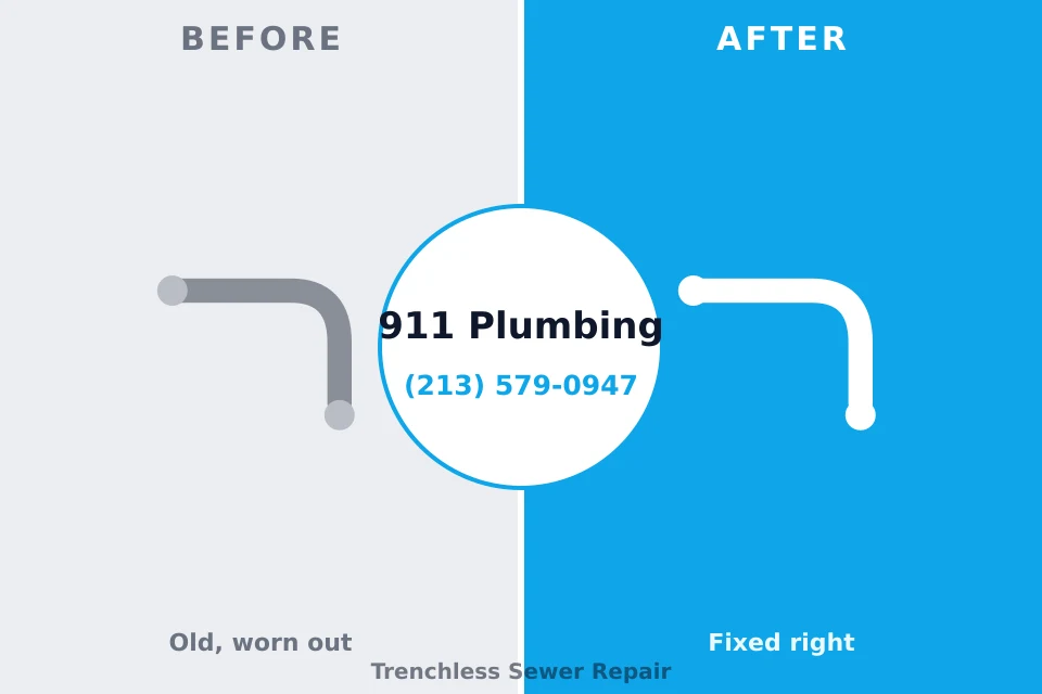 Before and after: plumbing company Munford, TN